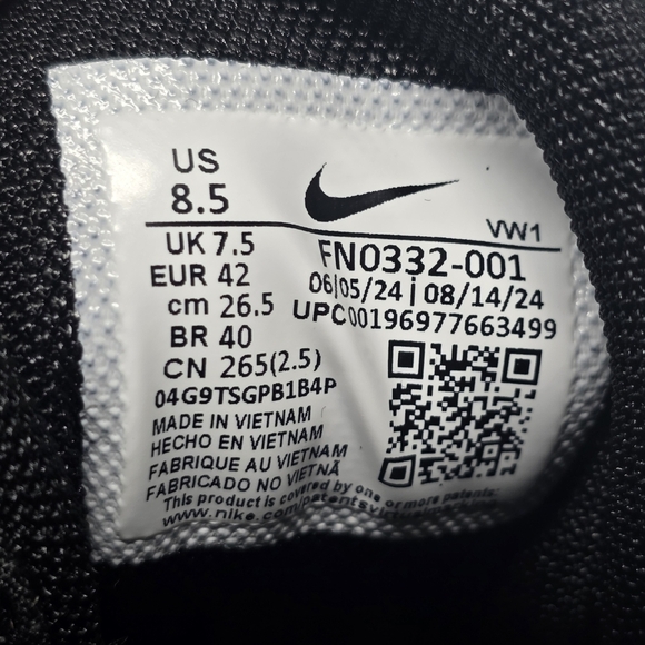 Nike Free Golf NN Golf Shoes Black Iron Grey White FN0332-001 Mens Size 8.5 New main image 9